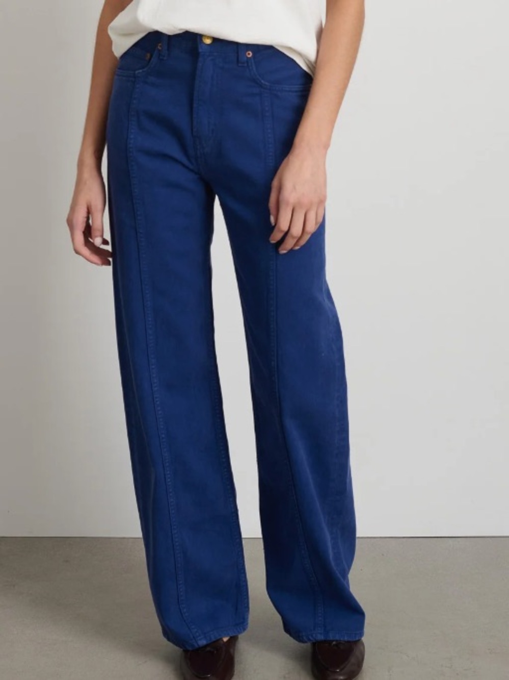 B Sides Quinn Jean French Blue High Rise Relaxed Straight NWT 25